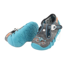 Befado Kinderschuhe 110P314 blau grau 3