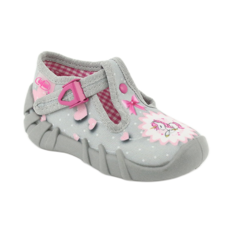 Befado Kinderschuhe 110P359 rosa grau 1