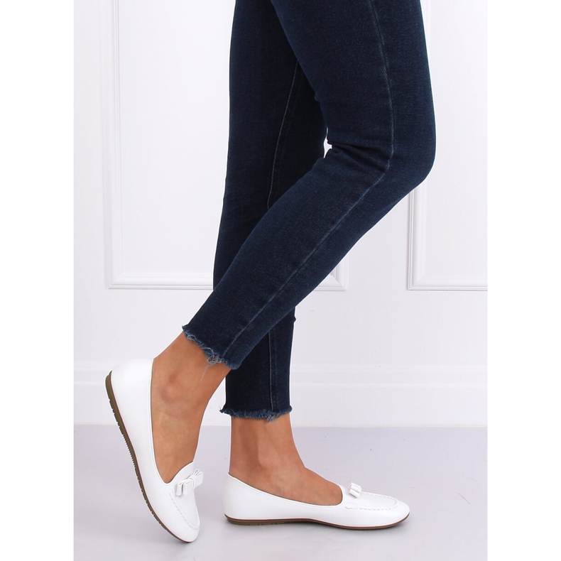 Weiße Damen-Loafer A8637 Weiß 1