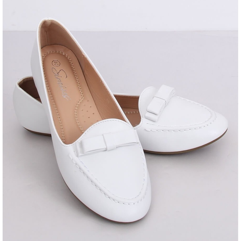 Weiße Damen-Loafer A8637 Weiß 2