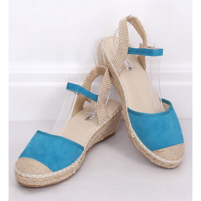 Blaue Espadrilles auf Keilabsatz LLI-3M85 L.BLUE 1