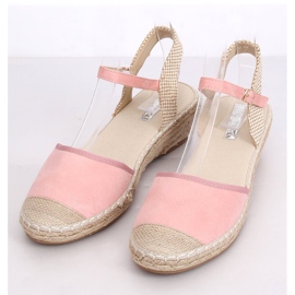Rosa Espadrilles auf Keilabsatz rosa LLI-3M85 Rosa 1