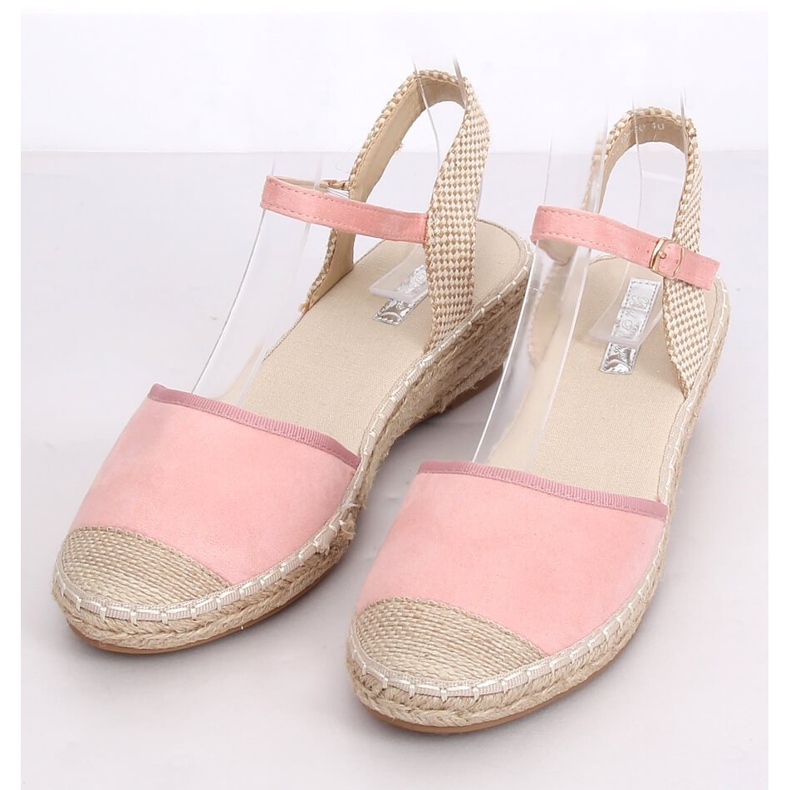Rosa Espadrilles auf Keilabsatz rosa LLI-3M85 Rosa 1