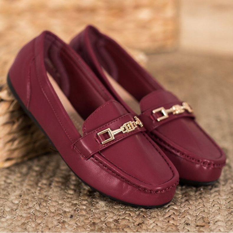 Fama Elegante burgunderrote Loafer mehrfarbig 1