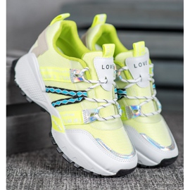 Bona Love Mesh-Sneakers weiß mehrfarbig grün 1