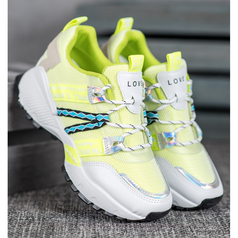 Bona Love Mesh-Sneakers weiß mehrfarbig grün 1