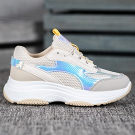 Bona Beige Sneakers mit Mesh weiß grau mehrfarbig 1