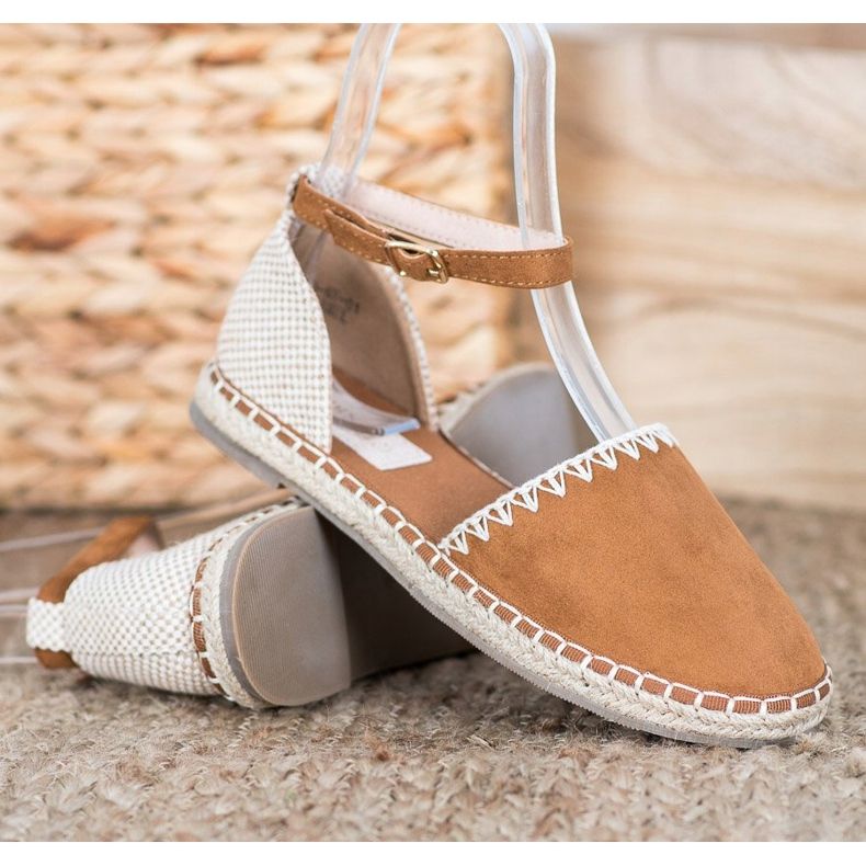 Goodin Braune Espadrilles mit Wildleder 1