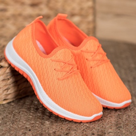 SHELOVET Orange durchbrochene Sportschuhe 1