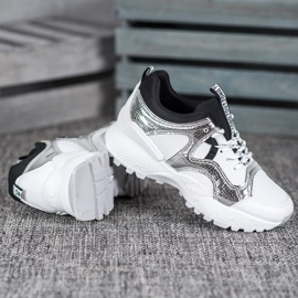 Bona Fashion Sneakers mit Mesh weiß grau 1