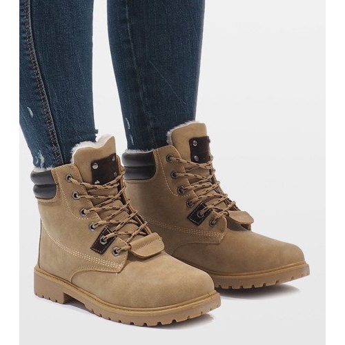 Kamelisolierte Stiefel D494C-8 braun 1