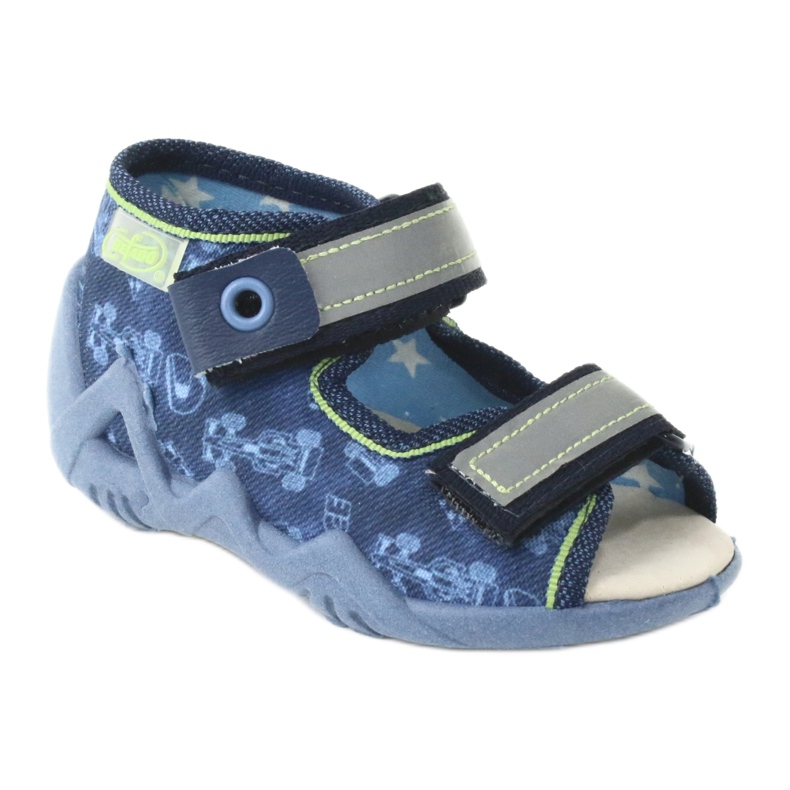Befado gelbe Kinderschuhe 350P011 marineblau blau grau grün 1