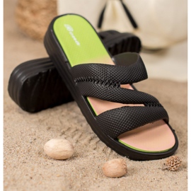 Bona Bequeme schwarze Hausschuhe 1