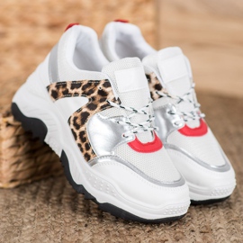 SHELOVET Modische Sneakers mit Schnürung weiß 1