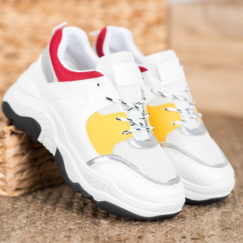 SHELOVET Modische Sneakers mit Schnürung weiß 1