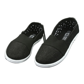 Wishot Glänzende schwarze und schlampige Turnschuhe der Mädchen 44-053 3