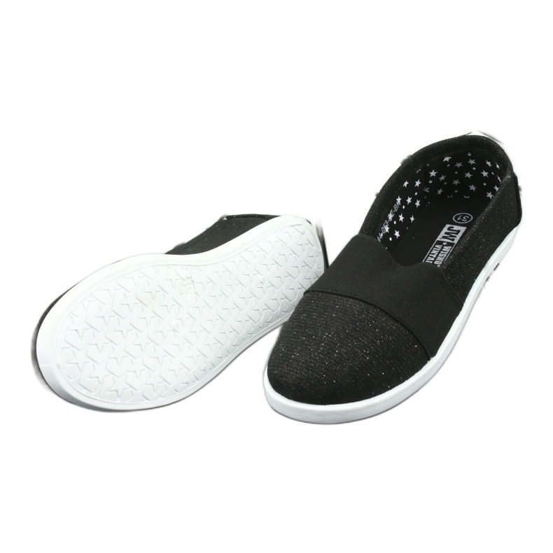 Wishot Glänzende schwarze und schlampige Turnschuhe der Mädchen 44-053 4