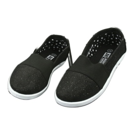 Wishot Glänzende schwarze und schlampige Turnschuhe der Mädchen 44-053 2