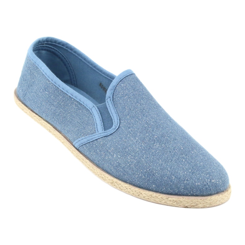 Wishot Damen-Espadrilles mit Glitzer 32-187 Blau 1