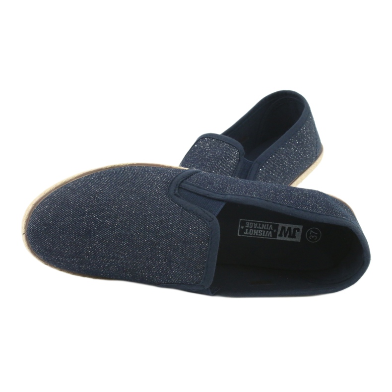 Wishot Damen-Espadrilles mit Glitzer 32-187 Marineblau 5