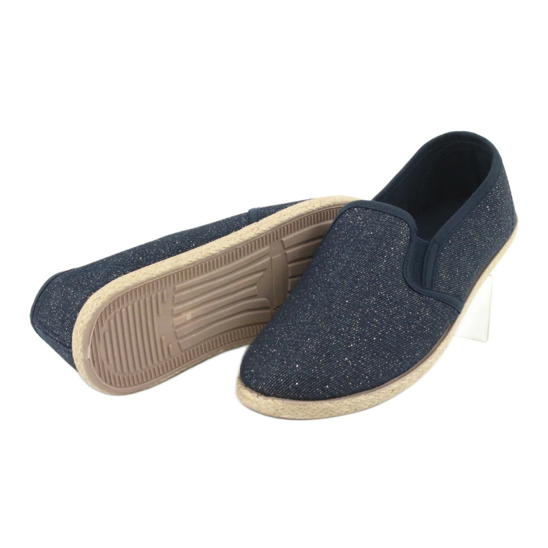 Wishot Damen-Espadrilles mit Glitzer 32-187 Marineblau 4