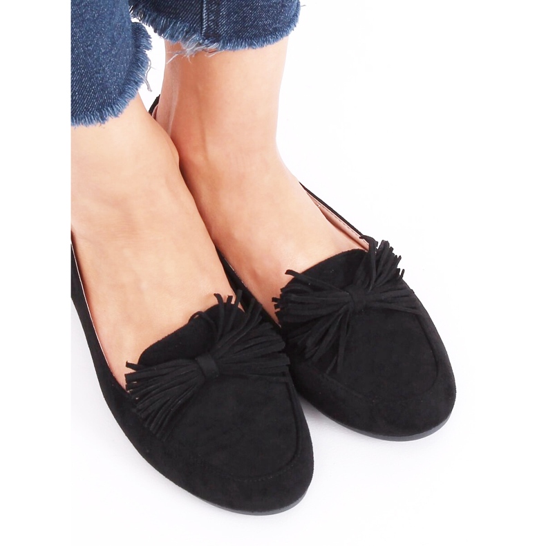 Schwarze Damen-Loafer 99-72A Schwarz 1