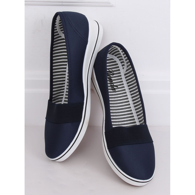 Marineblaue Ballerinas S81B001 Blau 2