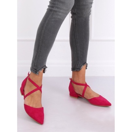 Fuchsia geschnittene Ballerinas S-880 Fushia rosa 1