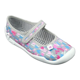 Befado Kinderschuhe 114Y374 lila rosa grau mehrfarbig 1