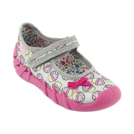 Befado Kinderschuhe 109P197 rosa grau 1