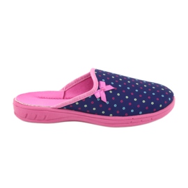 Befado farbige Kinderschuhe 707Y408 marineblau rosa 1