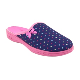 Befado farbige Kinderschuhe 707Y408 marineblau rosa 2