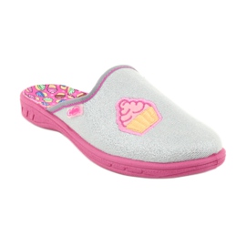 Befado farbige Kinderschuhe 707Y407 rosa grau gelb 2
