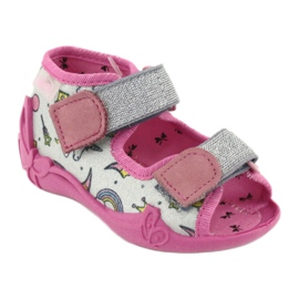 Befado Kinderschuhe 242P100 rosa grau 1