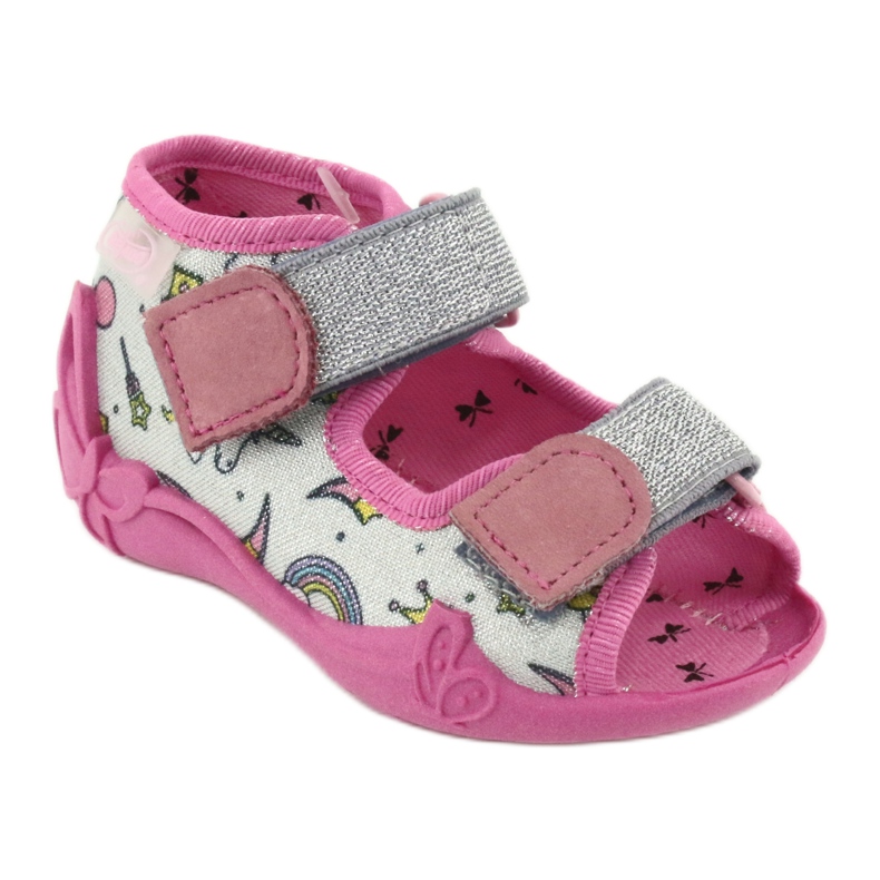 Befado Kinderschuhe 242P100 rosa grau 1