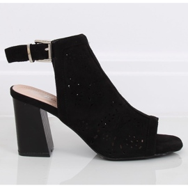 Schwarze Pumps mit offener Zehenpartie 3015 Black 2