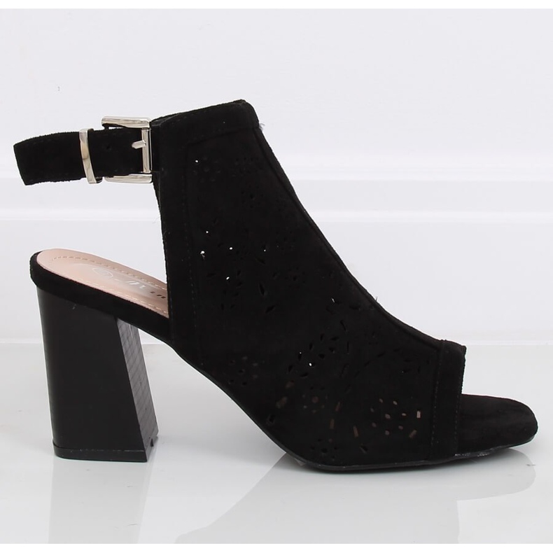 Schwarze Pumps mit offener Zehenpartie 3015 Black 2