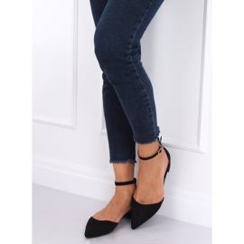 Schwarz MM-795 Schwarz geschnittene Ballerinas 1