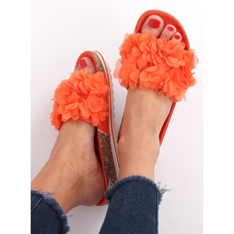 Flower Power orange BG47P Orange Hausschuhe 2