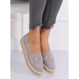 Graue Espadrilles für Damen T341P Grau 2