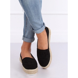 Schwarze Damen Espadrilles T341P Schwarz 1