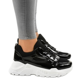 Schwarze modische Sportschuhe MS381E 1