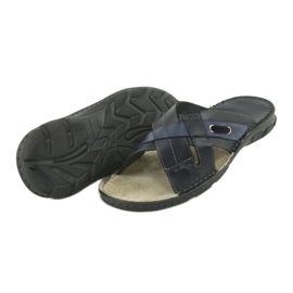 Bequeme Lederhausschuhe Naszbut 055 marineblau blau 4