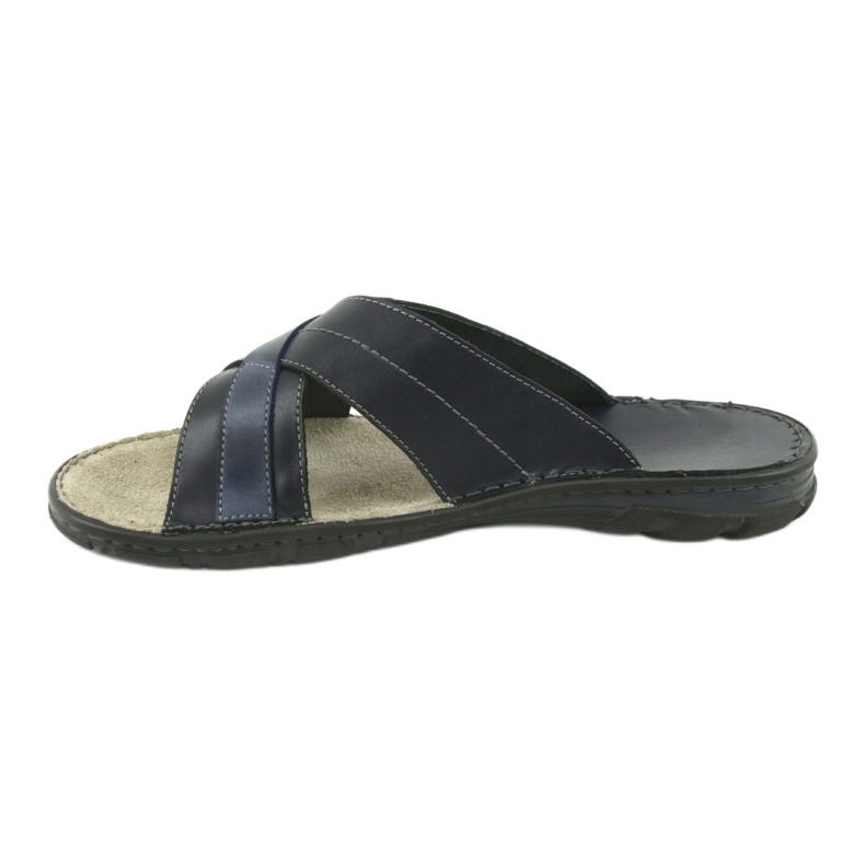 Bequeme Lederhausschuhe Naszbut 055 marineblau blau 2