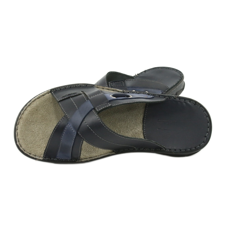 Bequeme Lederhausschuhe Naszbut 055 marineblau blau 5