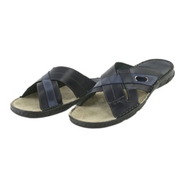 Bequeme Lederhausschuhe Naszbut 055 marineblau blau 3