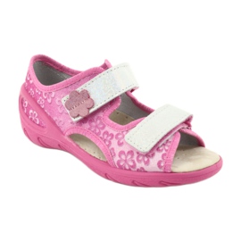 Befado Kinderschuhe PU 065X138 rosa grau 2