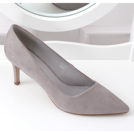 Graue Pumps asymmetrisch grau AF05P Grau 2