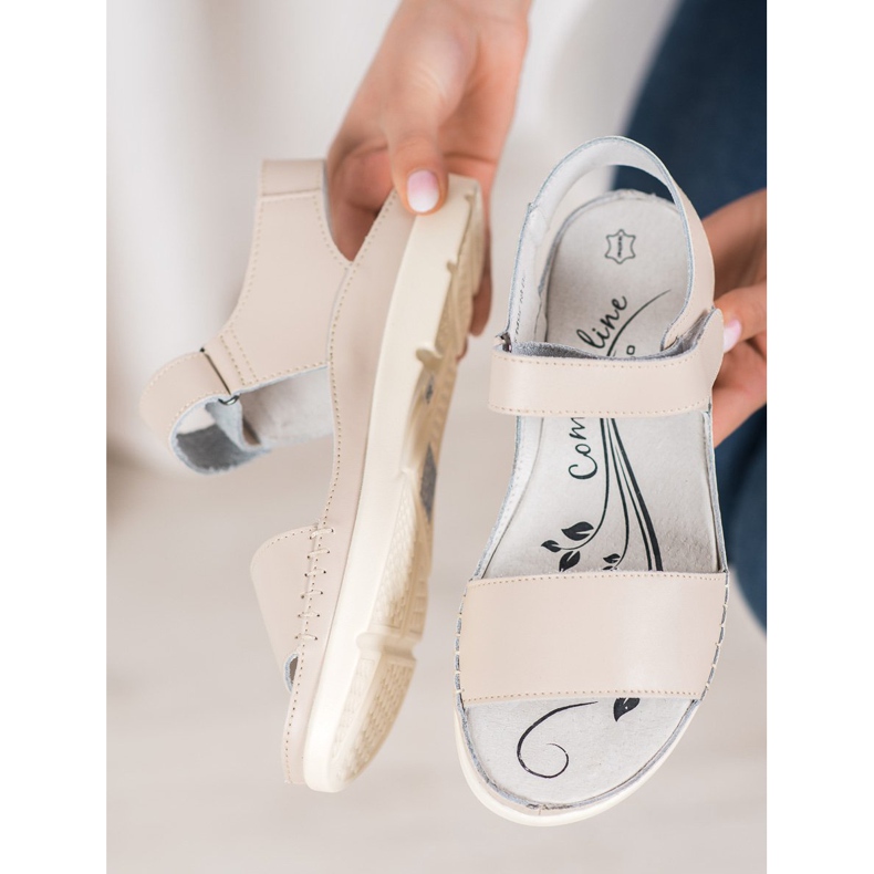 Filippo Beige Ledersandalen 1