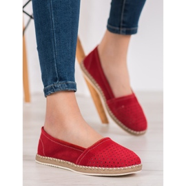 Filippo Rote Leder-Espadrilles 2